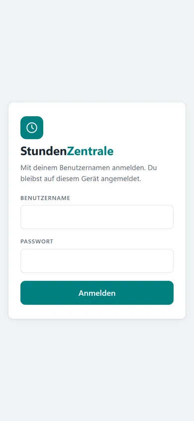 Anmeldung auf dem Handy